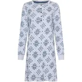 Rebelle Nachthemd 'Snowy Sparkles' donkerblauw / lichtgrijs