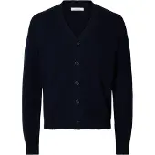 Selected Gebreid vest 'SLHCODY' nachtblauw