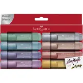 Faber-Castell tekstmarker - 8 stuks - metallic - markeerstift - FC-154689
