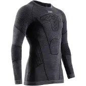 X-Bionic - Thermokleding - Symbio Merino Shirt LS M Rhino Grey voor Unisex van Wol - Maat L - Grijs