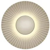 HELL Wandlamp Shelley, crème / amber, Woon-/ Eetkamer, metaal, Modern, wandlamp