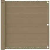 vidaXL Balkonscherm 90x500 cm HDPE taupe