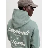 Jack & Jones Sweatshirt 'JORNorrebro' jade groen / wit