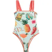 Next Badpak groen / oranje / rood