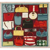 Kate spade Doek 'New York Handbag Archive' geel / groen / rood / wit