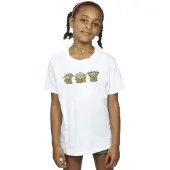 Star Wars Meisjes The Mandalorian Grogu Poses Katoenen T-Shirt (Wit)