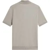 Ted Baker Daldin Rayon Zip Mid Grey Polo Shirt