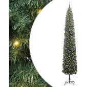 vidaXL Kunstkerstboom Groen 270 cm PVC en Staal en Kunststof