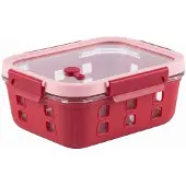 Vip Ahmet - Glazen Vershouddoos - 1050 ml - Klikdeksel - Roze