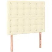 vidaXL Hoofdbord crème 90x5x118/128 cm kunstleer