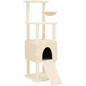 vidaXL Kattenmeubel met sisal krabpalen 153 cm crèmekleurig