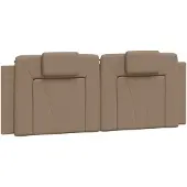 vidaXL Hoofdbordkussen "Viana" 120 cm kunstleer cappuccinokleurig