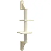vidaXL Kattenmeubel wandgemonteerd met krabpaal 108 cm crèmekleurig