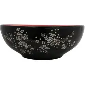vidaXL Opzetwasbak rond Φ41x14 cm keramiek zwart en rood