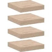 vidaXL Wandschappen 4 st 23x23,5x4 cm bewerkt hout