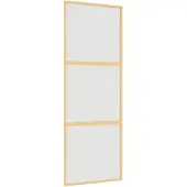 vidaXL Schuifdeur 76x205 cm mat ESG-glas en aluminium goudkleurig