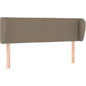 vidaXL Hoofdbord met randen 147x23x78/88 cm stof taupe