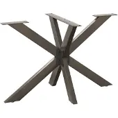 vidaXL Eettafelpoot spider vorm 120x68x(72-73) cm staal naturel
