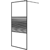 vidaXL Inloopdouchewand 90x195 cm transparant ESG-glas zwart