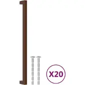 vidaXL Handvatten 20 st 320 mm roestvrij staal bronskleurig