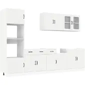 vidaXL 7-delig keukenkastenset Kalmar, wit, houtvezel