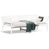 vidaXL Slaapbank zonder matras 75x190 cm massief grenenhout wit