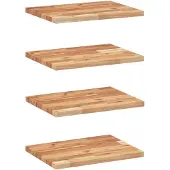 vidaXL Wandschappen 4 st zwevend olieafwerking 40x30x2 cm acaciahout