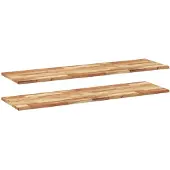 vidaXL Wandschappen 2 st zwevend olieafwerking 120x40x2 cm acaciahout