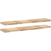 vidaXL Wandschappen 2 st zwevend 160x30x4 cm onbehandeld acaciahout