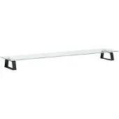 vidaXL Monitorstandaard 100x20x8 cm gehard glas en metaal zwart