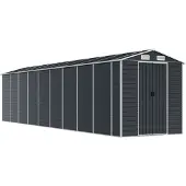 vidaXL Tuinhuis, antraciet, 191x810x198 cm, verzinkt staal
