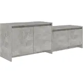 vidaXL Tv-meubel 146,5x35x50 cm bewerkt hout betongrijs