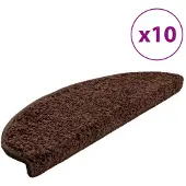 vidaXL Trapmatten 10 st 65x21x4 cm Bruin Halfrond Groot