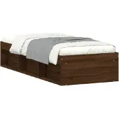 vidaXL Bedframe bruin eikenkleur 75x190 cm