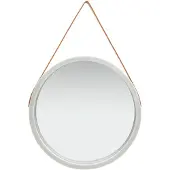 vidaXL Wandspiegel met band 60 cm zilverkleurig