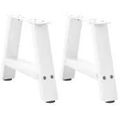 vidaXL Salontafelpoten 2 st A-vormig 40x(30-31) cm staal wit