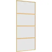 vidaXL Schuifdeur 90x205 cm mat ESG-glas en aluminium goudkleurig