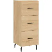 vidaXL Dressoir 34,5x34x90 cm bewerkt hout sonoma eiken