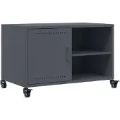 vidaXL Tv-meubel 68x39x43,5 cm staal antracietkleurig