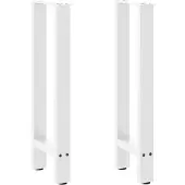 vidaXL Console tafelpoten 2 st 28x(72-73) cm staal wit