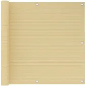 vidaXL Balkonscherm 90x300 cm HDPE beige