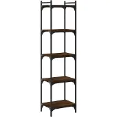 vidaXL Boekenkast 5-laags 40x30x154 cm bewerkt hout bruin eikenkleur