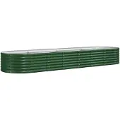 vidaXL Plantenbak 296x80x36 cm gegalvaniseerd staal groen
