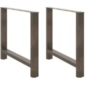vidaXL Eettafelpoten 2 st 100x(72-73) cm staal naturel