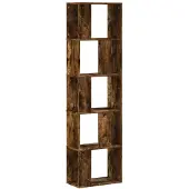 vidaXL Boekenkast 5-laags 45x23,5x162,5 cm bewerkt hout gerookt eiken