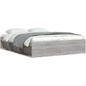 vidaXL Bedframe grijs sonoma eikenkleurig 140x200 cm