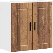 vidaXL Keukenbovenkast Porto bewerkt hout oud houtkleurig