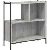 vidaXL Boekenkast 72x28x77,5 cm bewerkt hout grijs sonoma eikenkleur