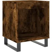 vidaXL Nachtkastje 40x35x50 cm bewerkt hout gerookt eikenkleurig
