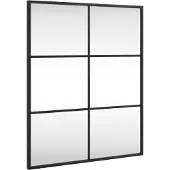vidaXL Wandspiegel rechthoekig 50x60 cm ijzer zwart
